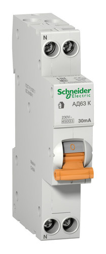 Дифавтомат Schneider Electric Домовой 2P 16А (C) 4.5кА 30мА (AC)