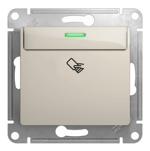 Карточный выключатель Schneider Electric GLOSSA, молочный