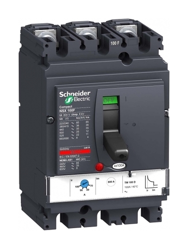 Силовой автомат Schneider Electric Compact NSX 100, TM-D, 70кА, 3P, 80А