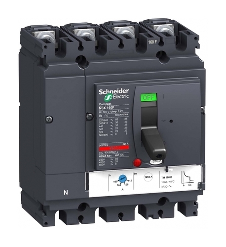 Силовой автомат Schneider Electric Compact NSX 160, TM, 36кА, 4P, 80А