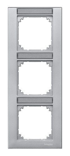 Рамка 3 поста Schneider Electric MERTEN M-PLAN, вертикальная, алюминий