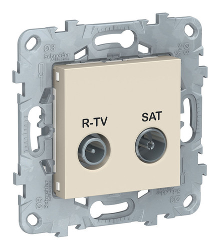 Розетка TV-FM-SAT Schneider Electric UNICA NEW, оконечная, бежевый