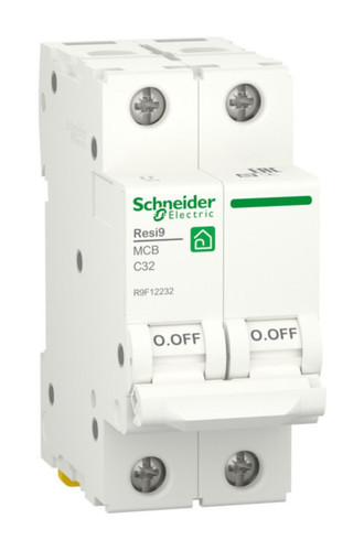 Автоматический выключатель Schneider Electric Resi9 2P 32А (C) 6кА, R9F12232