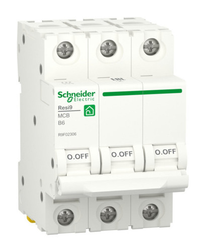 Автоматический выключатель Schneider Electric Resi9 3P 6А (B) 6кА, R9F02306