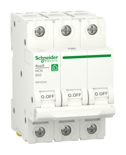 Автоматический выключатель Schneider Electric Resi9 3P 50А (B) 6кА, R9F02350