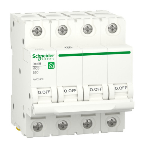 Автоматический выключатель Schneider Electric Resi9 4P 50А (B) 6кА, R9F02450