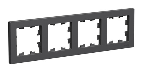 Рамка 4 поста Systeme Electric ATLASDESIGN, базальт, ATN001404