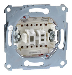 Механизм переключателя 2-клавишного Коллекции Merten, скрытый монтаж