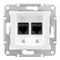 Розетка 2xRJ45 Cat.5 Schneider Electric SEDNA, белый